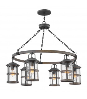 Hinkley Lakehouse Outdoor Pendant Ceiling Light Aged Zinc with Driftwood Grey IP44-1
