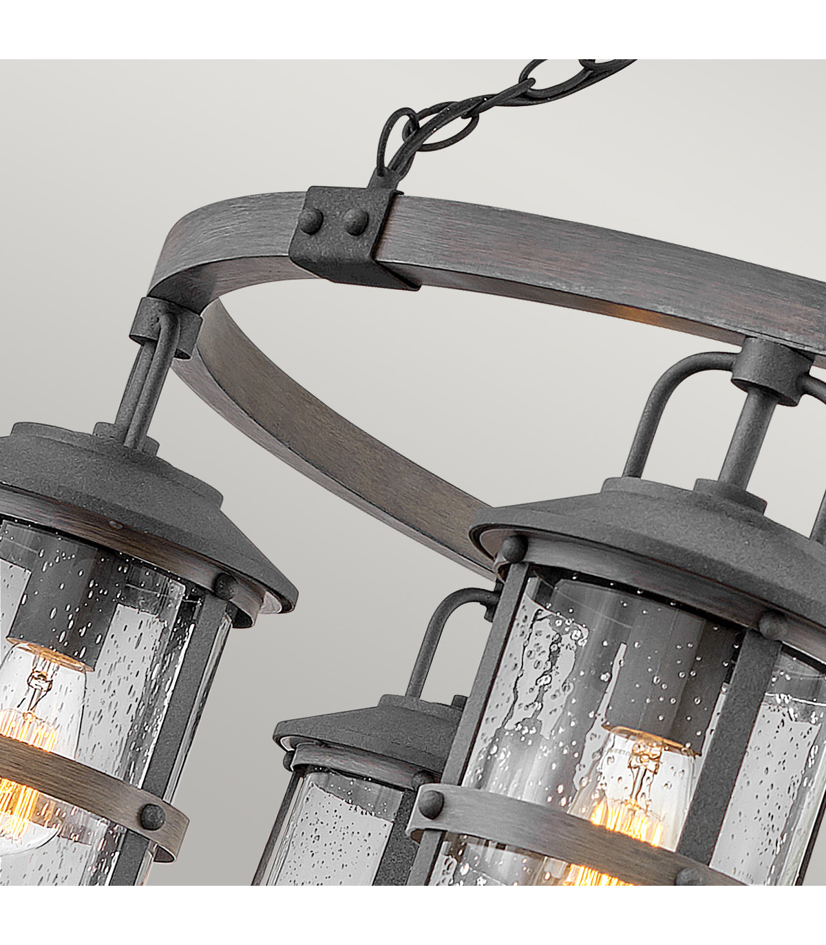Faro Anga - Modern outdoor LED ceiling light in gray concrete