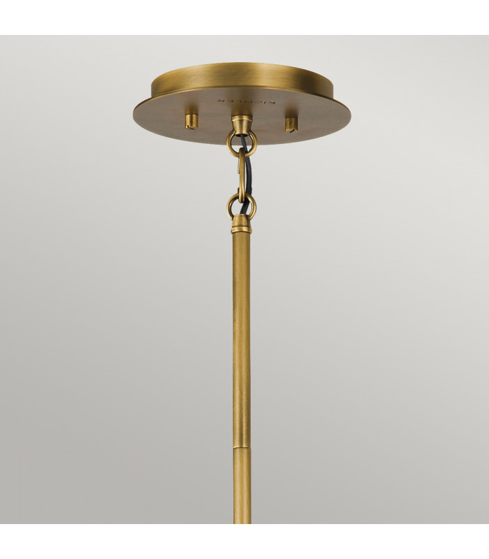 Kichler Linara Wire Frame Pendant Ceiling Light Black & Natural Brass-3