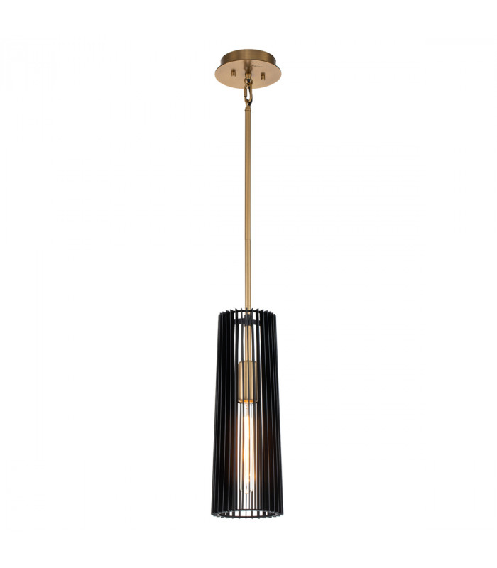 Kichler Linara Slim Pendant Ceiling Light Black & Natural Brass-1