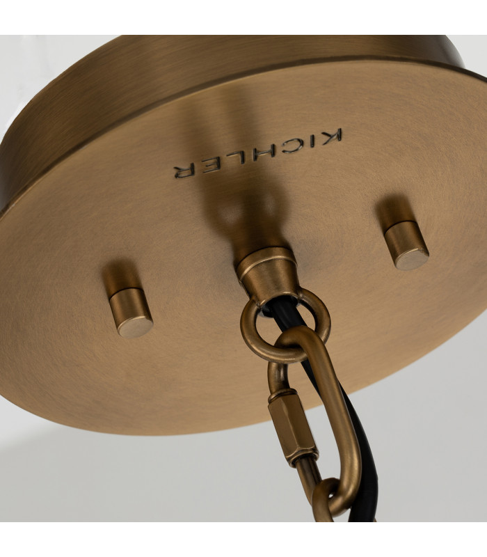Kichler Linara Slim Pendant Ceiling Light Black & Natural Brass-3