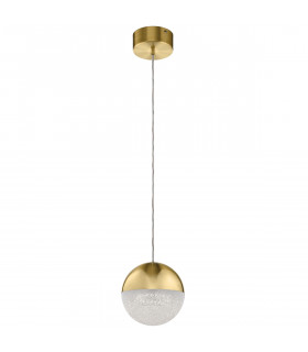Kichler Moonlit Integrated LED Spherical Pendant Ceiling Light Champagne Gold 3000K-1