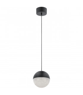 Kichler Moonlit Integrated LED Spherical Pendant Ceiling Light Matte Black 3000K-1