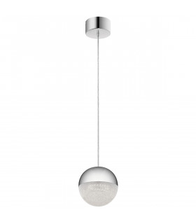 Kichler Moonlit Integrated LED Spherical Pendant Ceiling Light Polished Chrome 3000K-1