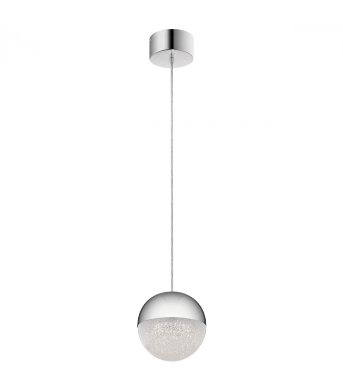 Kichler Moonlit Integrated LED Spherical Pendant Ceiling Light Polished Chrome 3000K-1