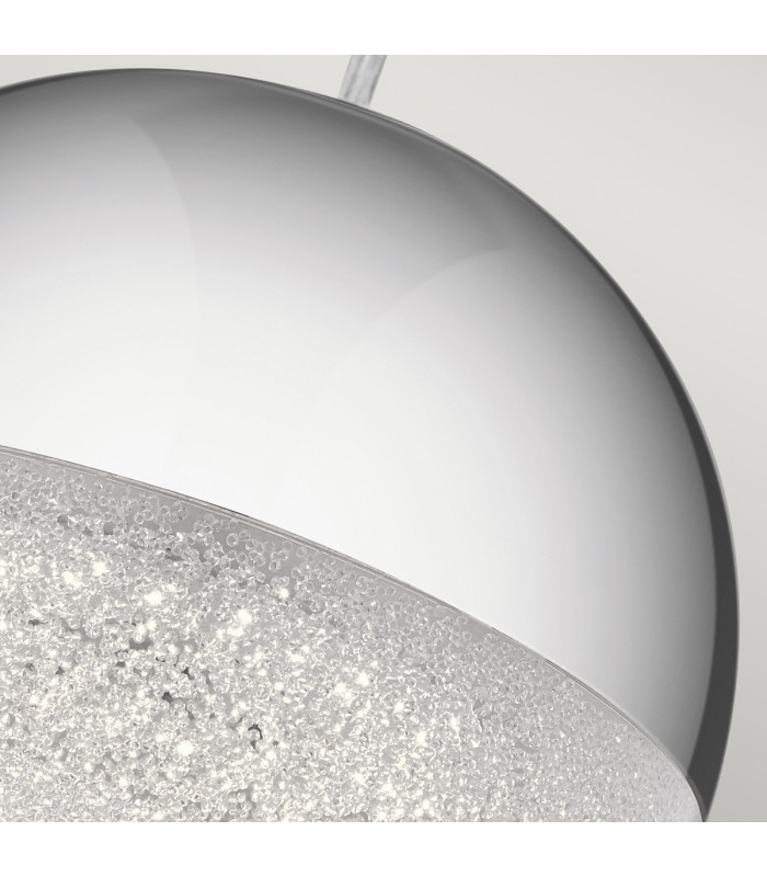 Kichler Moonlit Integrated LED Spherical Pendant Ceiling Light Polished Chrome 3000K-3