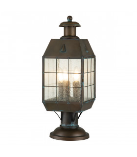 Hinkley Nantucket Outdoor Pedestal Light Aged Brass IP44-1