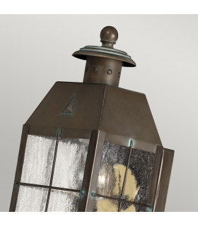 Hinkley Nantucket Outdoor Wall Lantern Aged Brass IP44-2