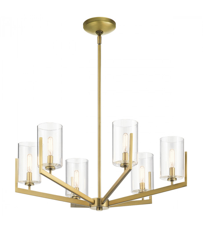 Kichler Nye Multi Arm Pendant Ceiling Light Brushed Natural Brass-1