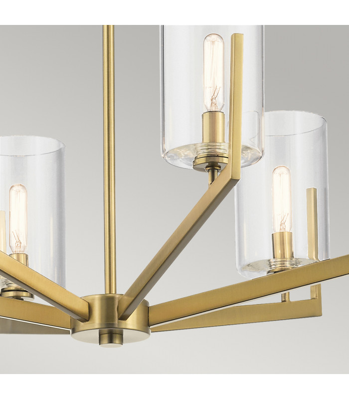 Kichler Nye Multi Arm Pendant Ceiling Light Brushed Natural Brass-3