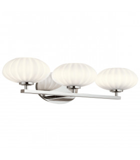 Kichler Pim Bathroom Wall Lamp Polished Chrome 3000K IP44-1