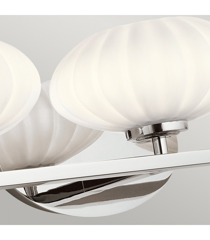 Kichler Pim Bathroom Wall Lamp Polished Chrome 3000K IP44-4