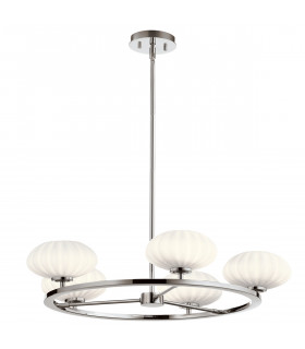 Kichler Pim Globe Pendant Ceiling Light Polished Chrome 3000K IP44-1