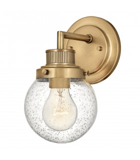Hinkley Poppy Bathroom Wall Lamp Heritage Brass IP44-1