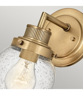 Hinkley Poppy Bathroom Wall Lamp Heritage Brass IP44-2