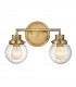 Hinkley Poppy Bathroom Wall Lamp Heritage Brass IP44-1