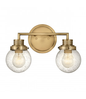 Hinkley Poppy Bathroom Wall Lamp Heritage Brass IP44-1