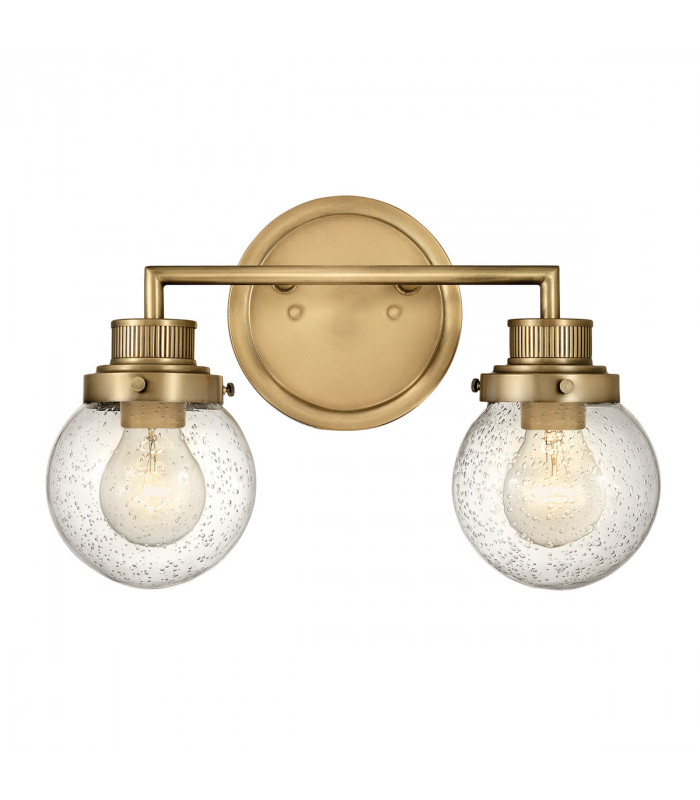 Hinkley Poppy Bathroom Wall Lamp Heritage Brass IP44-1