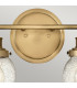 Hinkley Poppy Bathroom Wall Lamp Heritage Brass IP44-2