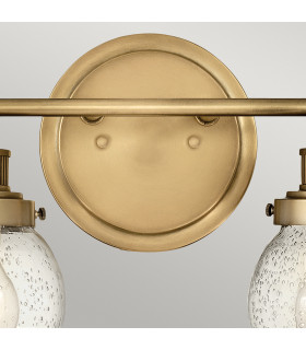 Hinkley Poppy Bathroom Wall Lamp Heritage Brass IP44-2