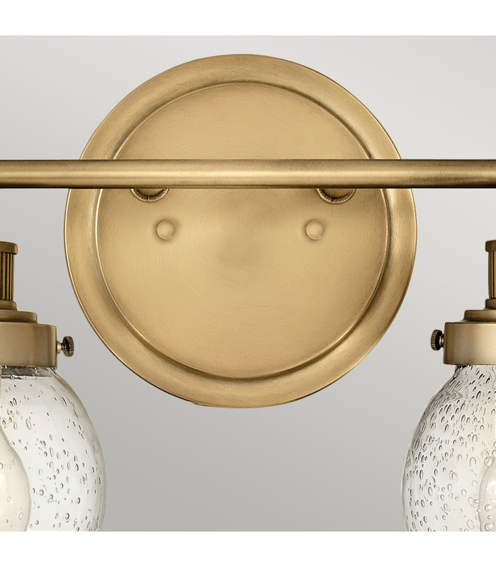 Hinkley Poppy Bathroom Wall Lamp Heritage Brass IP44-2