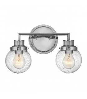Hinkley Poppy Bathroom Wall Lamp Polished Chrome IP44-1