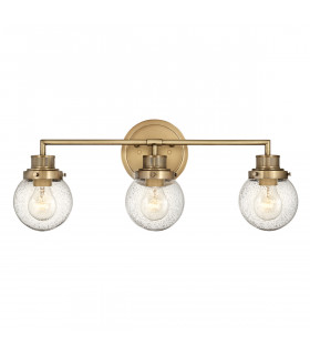 Hinkley Poppy Bathroom Wall Lamp Heritage Brass IP44-1