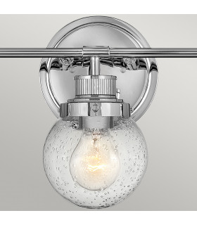 Hinkley Poppy Bathroom Wall Lamp Polished Chrome IP44-2