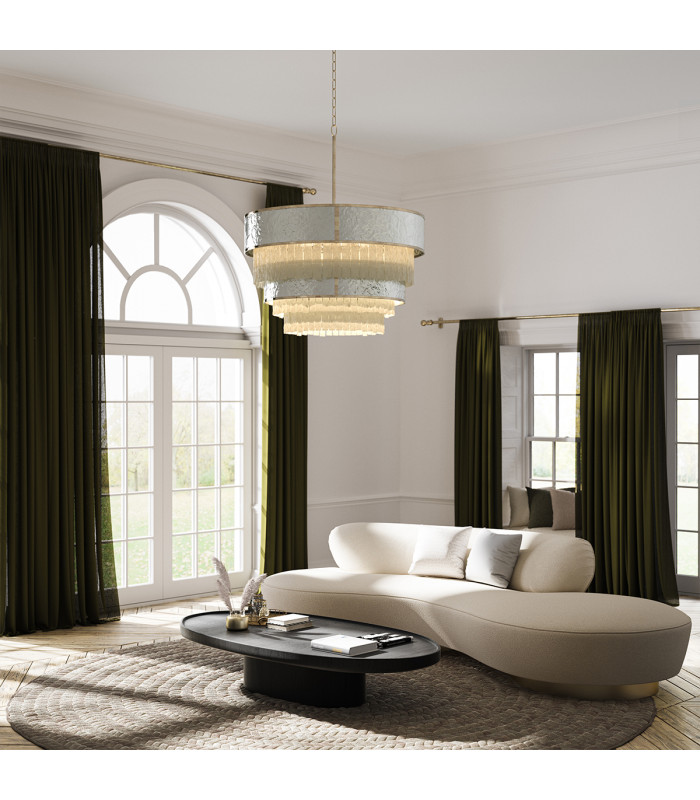 Hinkley Reverie Cylindrical Pendant Ceiling Light Champagne Gold-5