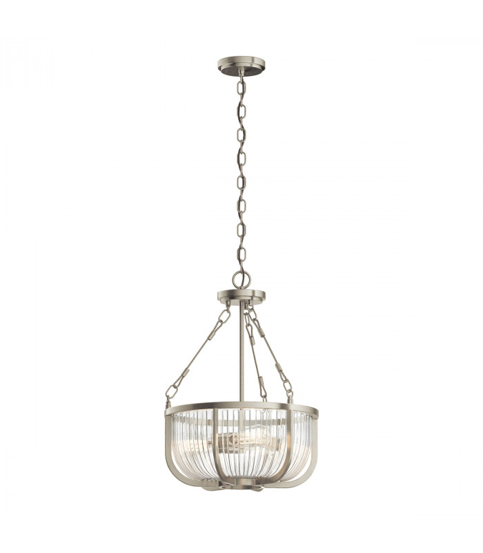Kichler Roux Cylindrical Pendant Ceiling Light Brushed Nickel-1