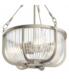 Kichler Roux Cylindrical Pendant Ceiling Light Brushed Nickel-2