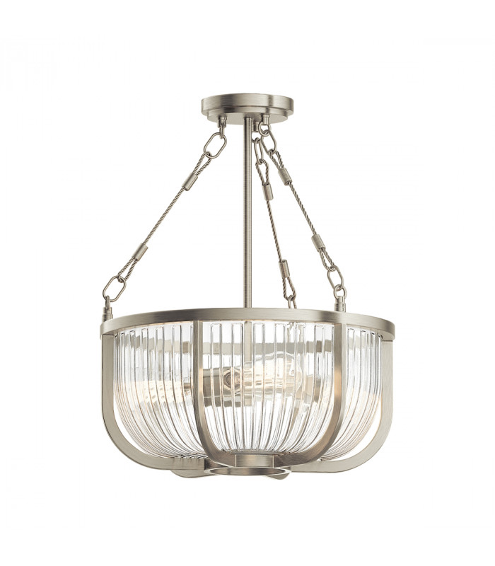 Kichler Roux Cylindrical Pendant Ceiling Light Brushed Nickel-5