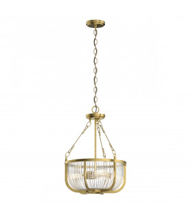 Kichler Roux Cylindrical Pendant Ceiling Light Natural Brass-1