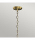 Kichler Roux Cylindrical Pendant Ceiling Light Natural Brass-3