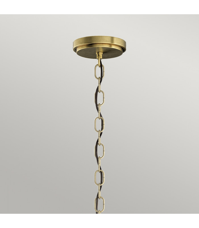Kichler Roux Cylindrical Pendant Ceiling Light Natural Brass-3