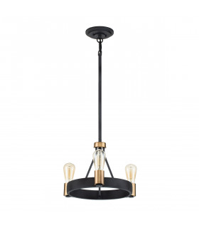 Hinkley Silas Cylindrical Pendant Ceiling Light Aged Zinc & Heritage Brass-1