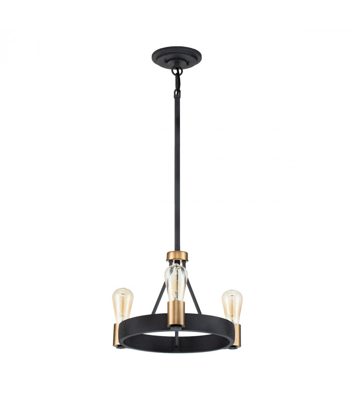 Hinkley Silas Cylindrical Pendant Ceiling Light Aged Zinc & Heritage Brass-1