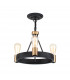 Hinkley Silas Cylindrical Pendant Ceiling Light Aged Zinc & Heritage Brass-5