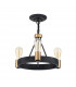 Hinkley Silas Cylindrical Pendant Ceiling Light Aged Zinc & Heritage Brass-6