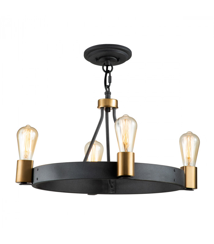Hinkley Silas Cylindrical Pendant Ceiling Light Aged Zinc & Heritage Brass-5