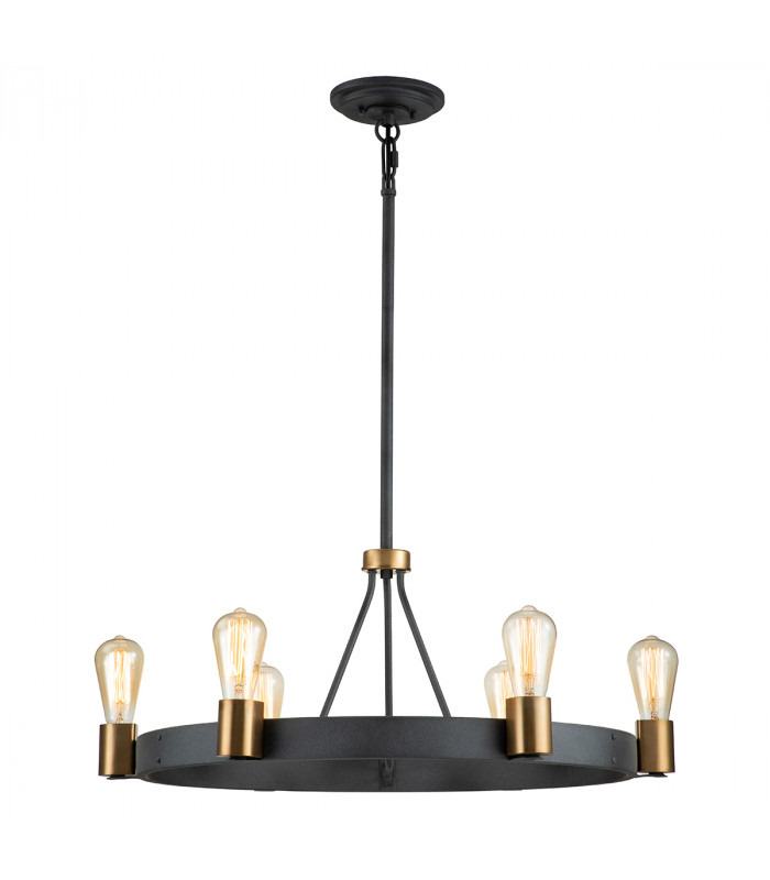 Hinkley Silas Cylindrical Pendant Ceiling Light Aged Zinc & Heritage Brass-1
