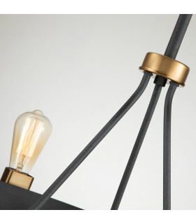 Hinkley Silas Cylindrical Pendant Ceiling Light Aged Zinc & Heritage Brass-2
