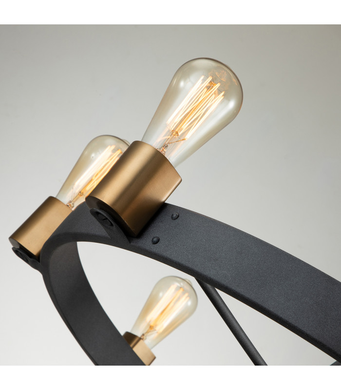 Hinkley Silas Cylindrical Pendant Ceiling Light Aged Zinc & Heritage Brass-2