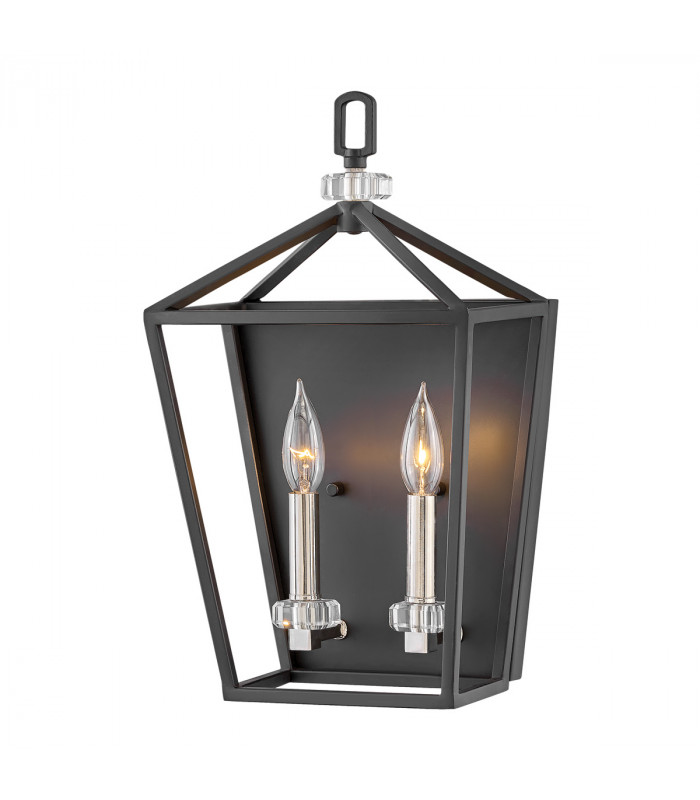 Hinkley Stinson Lanterns Pendant Ceiling Light Black with Polished Nickel-1