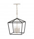 Hinkley Stinson Lanterns Pendant Ceiling Light Black with Polished Nickel-1