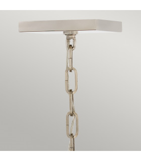 Hinkley Stinson Lanterns Pendant Ceiling Light Black with Polished Nickel-2