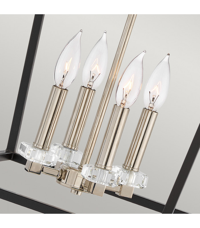 Hinkley Stinson Lanterns Pendant Ceiling Light Black with Polished Nickel-4