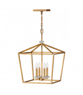 Hinkley Stinson Lanterns Pendant Ceiling Light Distressed Brass-1