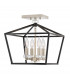 Hinkley Stinson Lanterns Pendant Ceiling Light Black with Polished Nickel-6