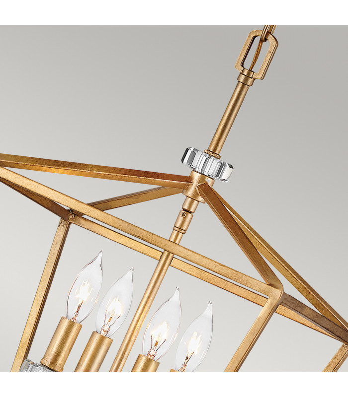 Hinkley Stinson Lanterns Pendant Ceiling Light Distressed Brass-3